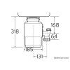 Tocator Resturi Alimentare Insinkerator Model 66 cu Actionare Pneumatica 0.75 CP - Desen Tehnic