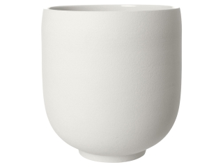 Ghiveci ERNST, d20 h21 cm, ceramica, alb natur