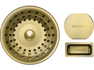 Parti vizibile Schock pt chiuveta cu kit de scurgere automat PRED150 White Gold