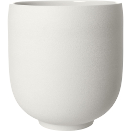 Ghiveci ERNST, d26 h28 cm, ceramica, alb natur