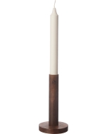 Suport lumanare ERNST, d8 h15 cm, lemn mango, maro inchis