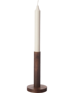 Suport lumanare ERNST, d8 h15 cm, lemn mango, maro inchis