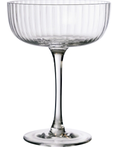 Pahar sampanie 20cl ERNST, d10 h13.7 cm, sticla canelata, transparent 2 buc