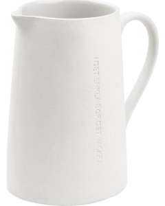 Carafa ERNST, d9.5 h14 cm, ceramica, alb natur