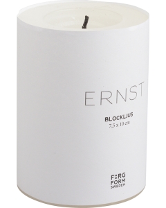 Lumanare bloc ERNST, d7.3 h10 cm, parafina, alb